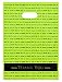9 x 12 Lime "Thank You" Die Cut Handle Plastic Bags 50/cs