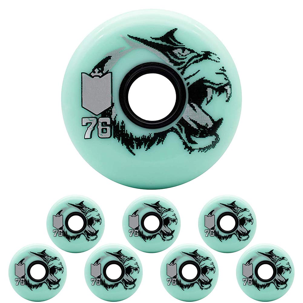 Roues Rechange pour Patins à roulettes, 8 pièces 72 mm, 76 mm, 80 mm, 83 A, Roues PU Haute élasticité pour Patins à roulettes Ligne, Freestyle, pour intérieur et extérieur