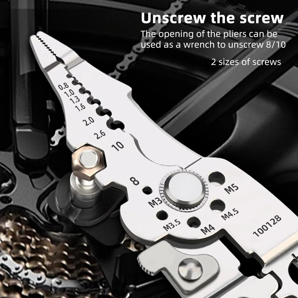 SQHY Multifunctional Wire Stripper Crimper Cable Cutter Pliers Wire Stripping Pliers Multipurpose Wire Stripper for Electricians Stripping and Cutting - Image 3