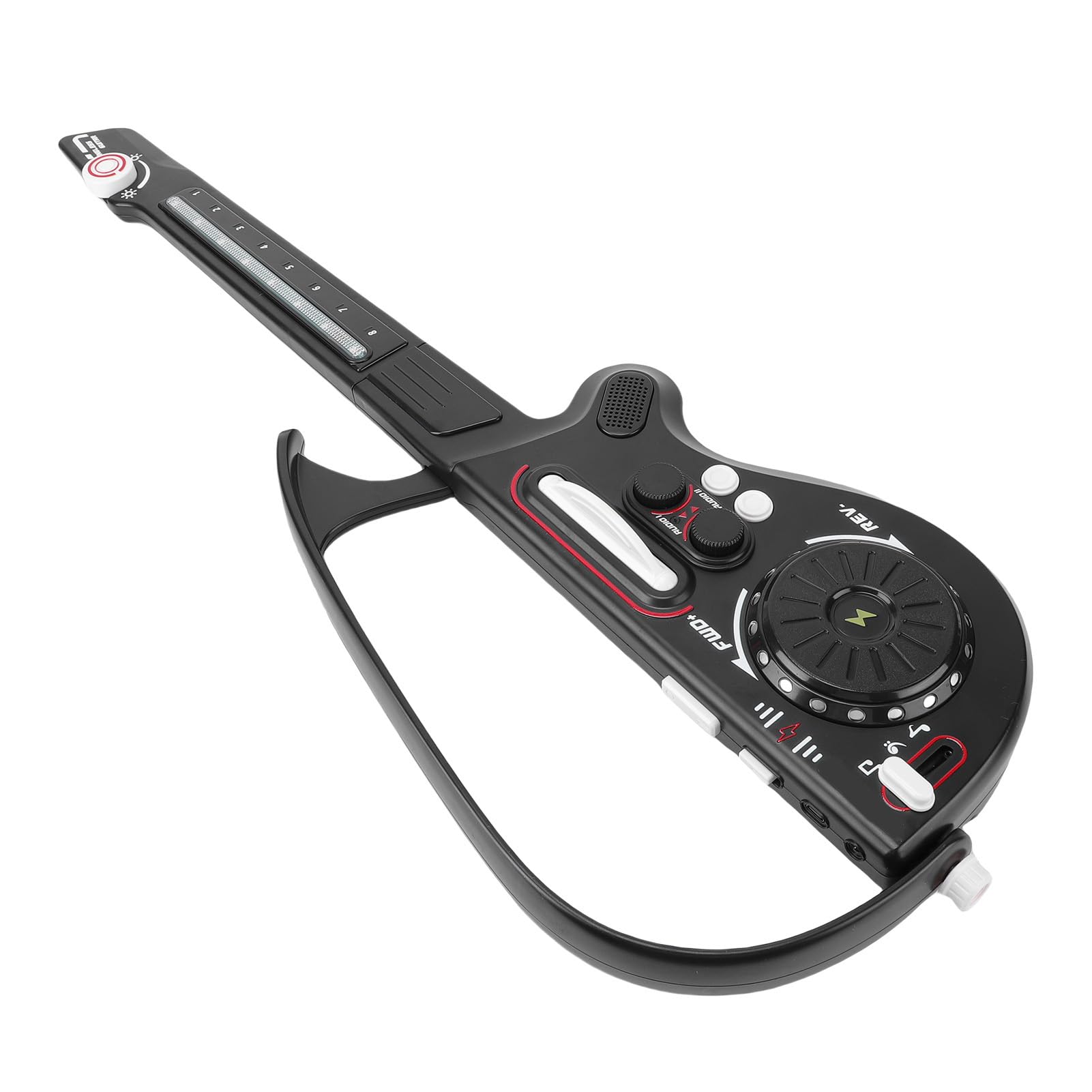Gitarrenspielzeug für , Faltbare, Schnurlose Elektronische Bluetooth-Bassgitarre mit Klavierähnlichen Tasten für Musikalisches Lernen und Kreatives Spielen (Schwarz)