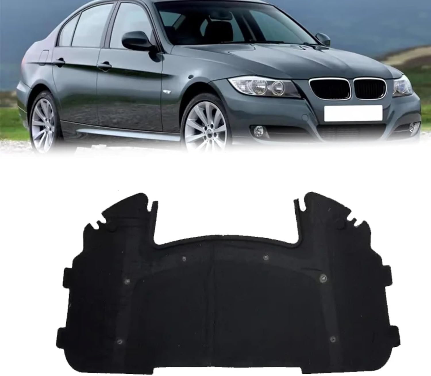 Compatible With For E90 E91 E92 E93 323i 325i 車のフロントフードエンジン音断熱綿パッド