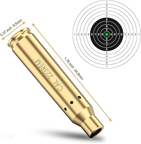 Miniatura 9 de Feyachi Green Bore Sight 0.354 in223 0.219 in12 Gauge Bore Sight Laser Boresighter con 3 juegos de baterías