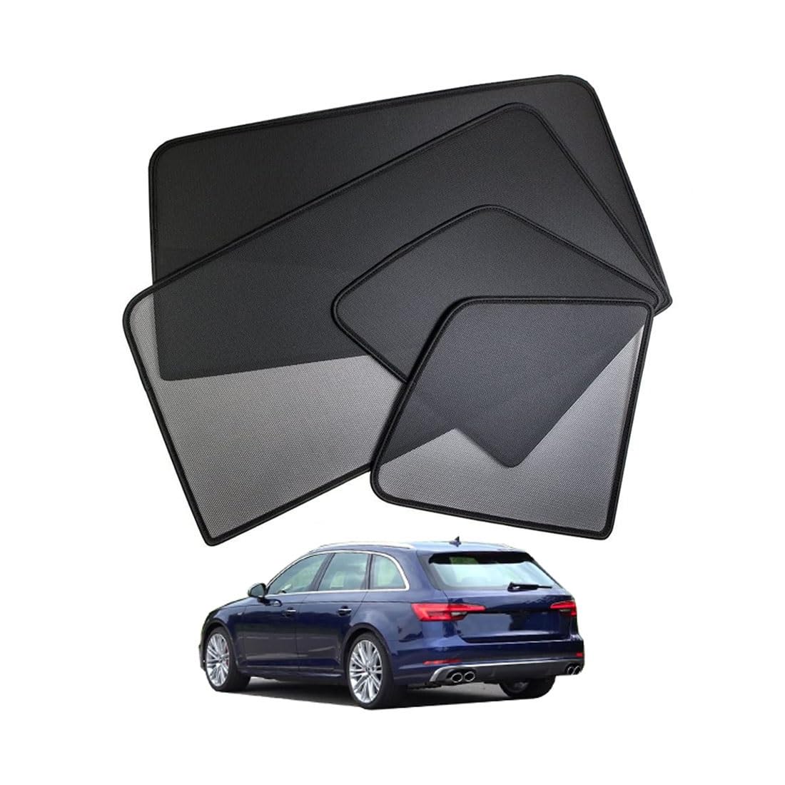 Car Sun Shade Side Window Shade for A4 B9 Avant 2017-2023 Baby UV Protection Magnetic Curtain Sunshade Auto Accessories Foldable(Front+Rear 4pcs)