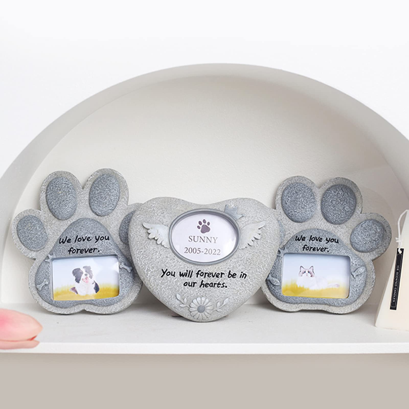Cornice commemorativa personalizzata per animali domestici, con scritta in lingua inglese If Love Alone could Have Kept You Here, You would Have Lived Forever, idea regalo per gli amanti degli