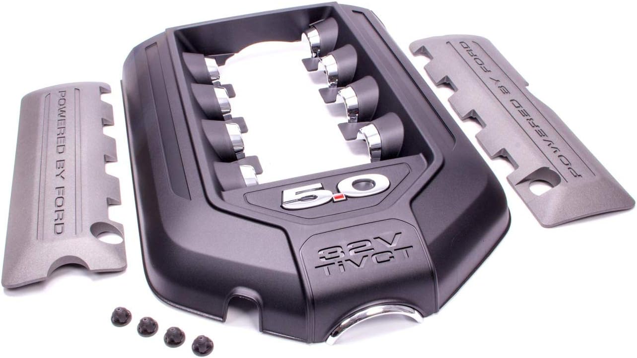 Ford Racing M-9680-M50 Engine Cover Kit for Coyote 5.0 Mustang GT 2011-2014 - Intake & Coil Covers Black/Gray