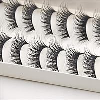 Vista 6 de False Eyelashes, smytshop 10 pares de grosor de largo Cruz False Eyelashes Black banda Fake Eye Lashes