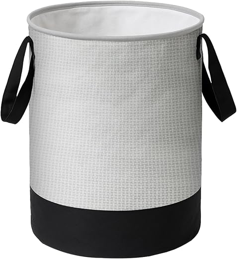 LAXIS® 45L Printed Laundry Bag for Clothes Foldable with Easy Carry Handles, Non Woven Laundry Basket for Clothes, Toys, Storage, Clothes Basket Storage Organizer - Grey