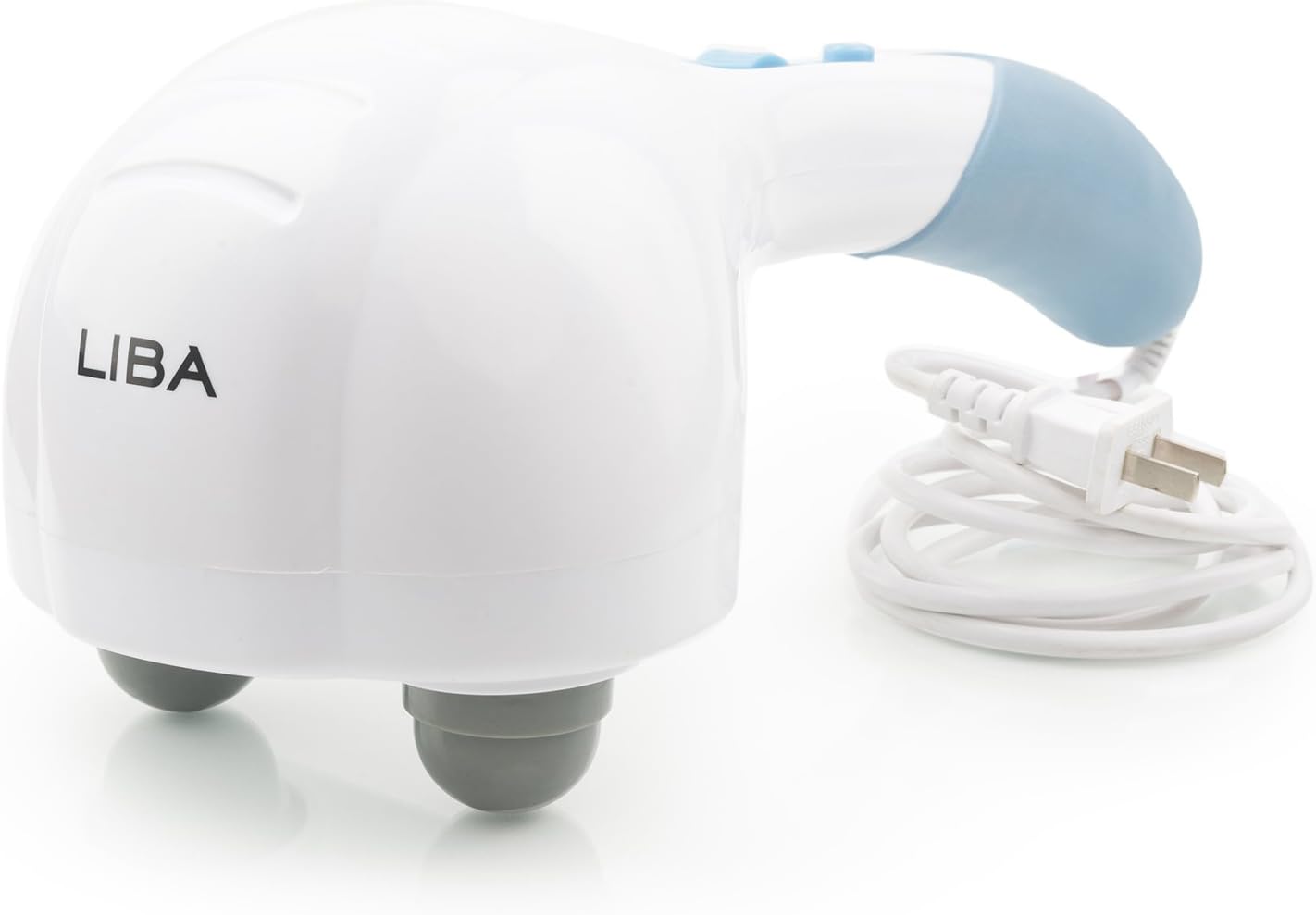 Percussion Therapeutic Deep Tissue Electric Massager – Three Heads, Adjustable Speed Settings & Powerful Motor – For Shoulder, Neck, Back & Body Pain Relief, Stress & Muscle Knots Release (White)
