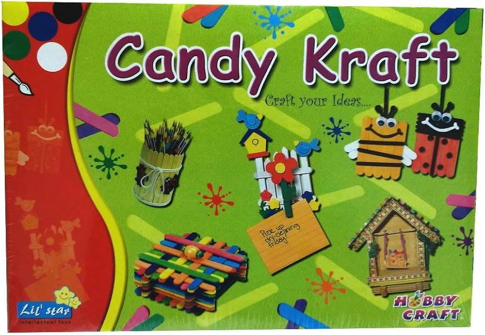 Shivalik Enterprises Candy Craft DIY Candy Kraft Hobby Kit/Learn Creativity, Art and Craft, Best Out of Waste with ice-Cream Sticks Gifting Game for Kids 2