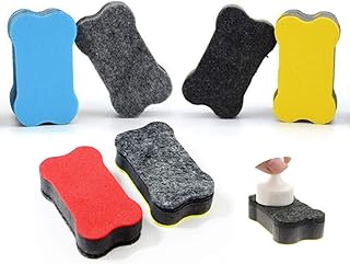 Borrador de pizarra magnética de 6 piezas para aula, oficina en casa, uso escolar (forma de hueso)