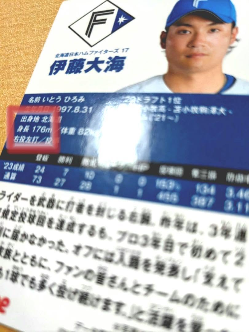 Amazon.co.jp: 伊藤大海 エラーカード 176m プロ野球チップス パリ