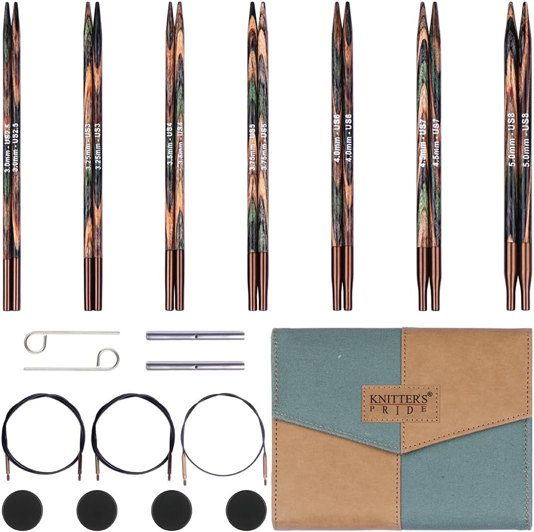 Knitter’s Pride Terra Regal Interchangeable Needle Set 5"" (13cm) – 11 US Sizes (2.5 to 11)