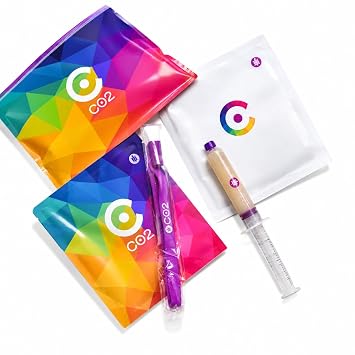 Ribeskin CO2 Carboxy Sound Facial Kit 1Treatment - 3 Step Skincare Set with CO2 Gel and Mask Sheets for Skin Brightening, Smoothing & Hydration
