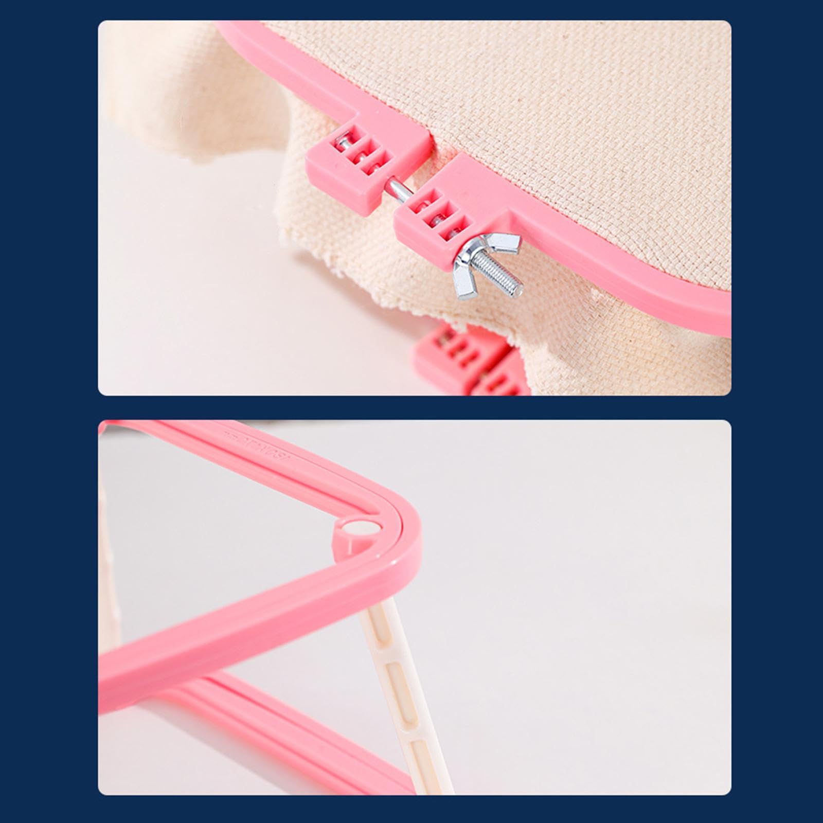 Tachiuwa Cross Stitch Rack Embroidery Frame Lap Stand Double Layer DIY Tool Art Crafts Needlework Stitching Lap Stand Hoop Hoop Holder, red