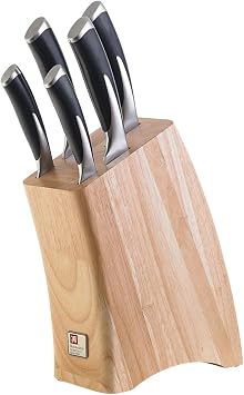 Richardson Sheffield 5-Piece Kyu Knife Set with Wood Block, Natural