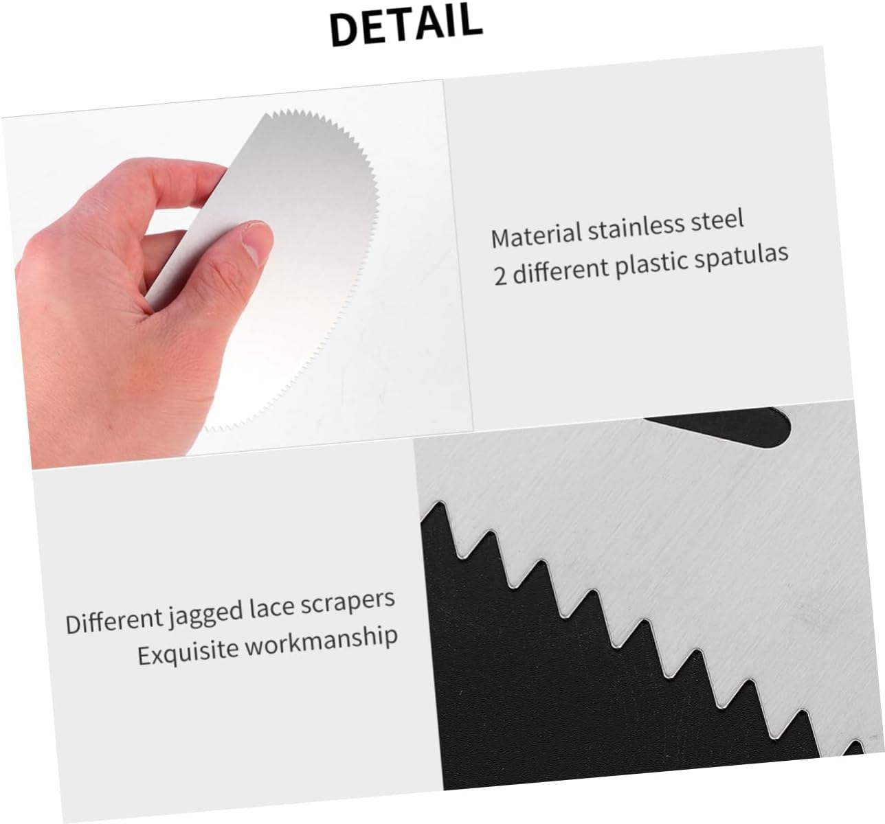 Equipped 4 Stainless Steel 2 Plastic Scrapers Cake Decorating Tool Set Turntable