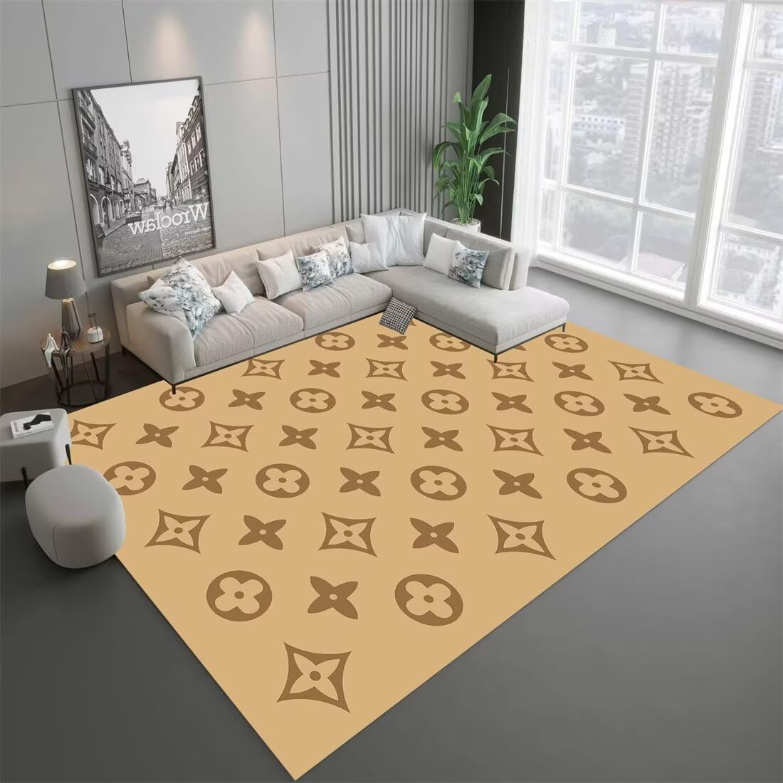 Tapis de salon lavable en machine rectangulaire et personnalisable pour chambre fille 70x200cm