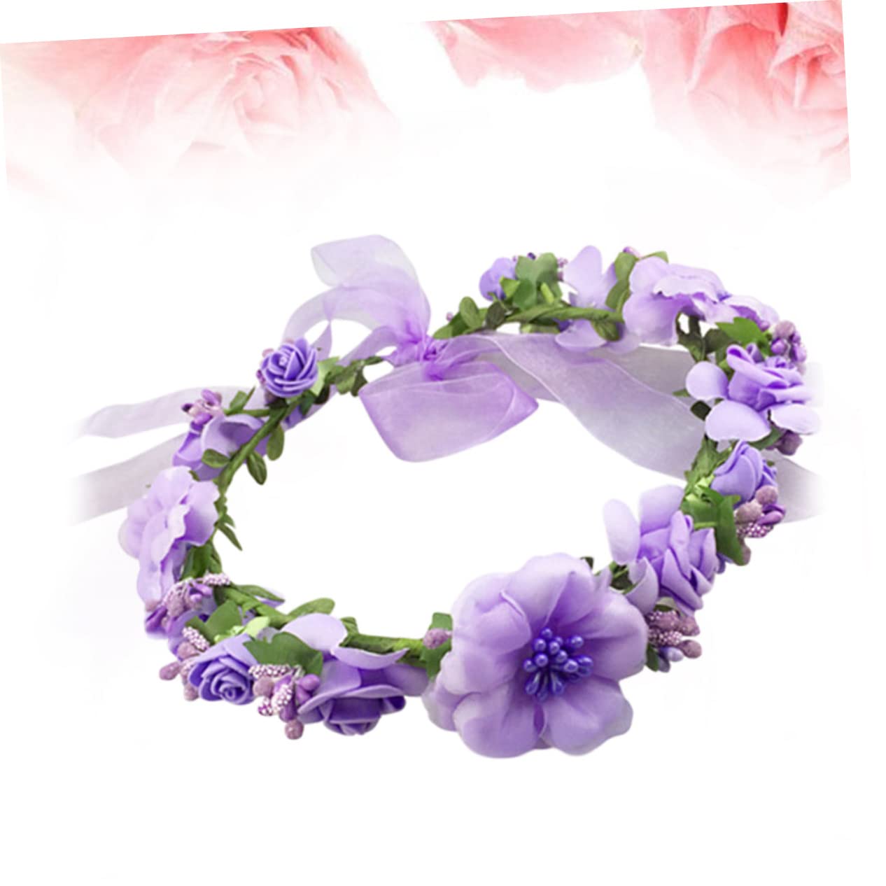 minkissy 3pezzi Floreale Per Sposa e Damigelle Ghirlanda Di Fiori Per Matrimonio e Party Accessorio Elegante e Naturale Per Foto e Cerimonie