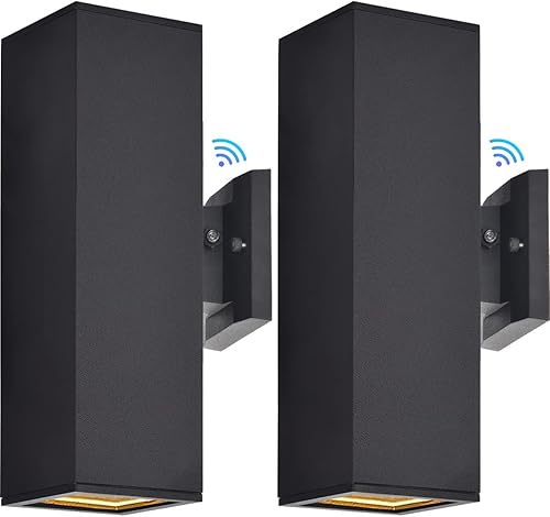 wowlite Luces de pared para exteriores, sensor de atardecer a amanecer, aplique LED cálido de 2700 K, certificación UL, IP65, impermeable, 13