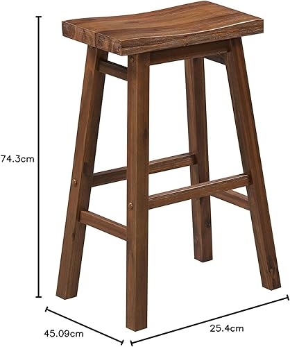 Miniatura 110 de Boraam Sonoma Taburetes de bar de cocina sin espalda, cepillo de alambre gris tormenta, juego de 2 Cepillo de alambre gris tormenta,Cepillo de