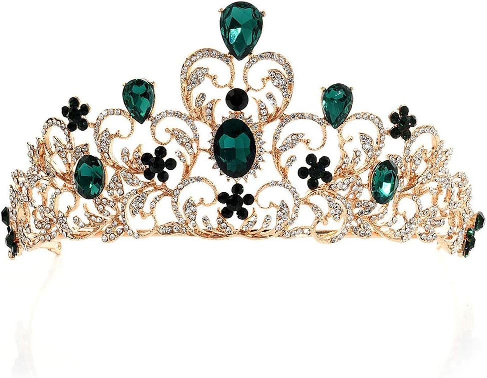 Crowns Tiaras Womens Gorgeous Pretty Rhinestone Tiara Crown Headband Jewelry Hair Accessory Easy to Wear for Women (Color : Blue Size : 16 * 7.3cm) (Red 16 * 7.3cm)