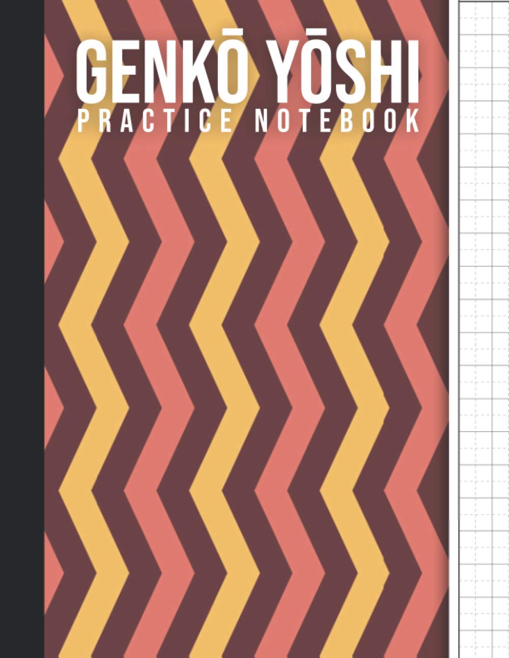 Genkō yōshi Practice Notebook: (原稿用紙) - Genkouyoushi Kanji Traditional Japanese Handwriting Practice Notebook - Genkouyoushi Japan Handwriting Practice - Geometric Pattern cover - Large Size 8.5"x11"