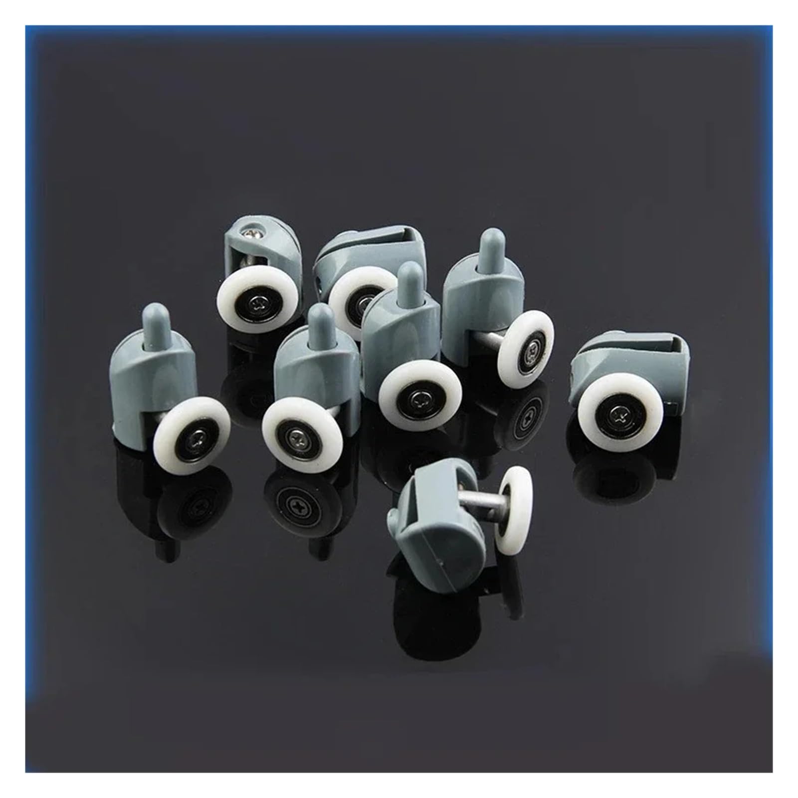 Glass Sliding Door Rollers 8 poleas for cabinas de ducha, con diámetro 19, 23, 25 y 27 mm(19mm)