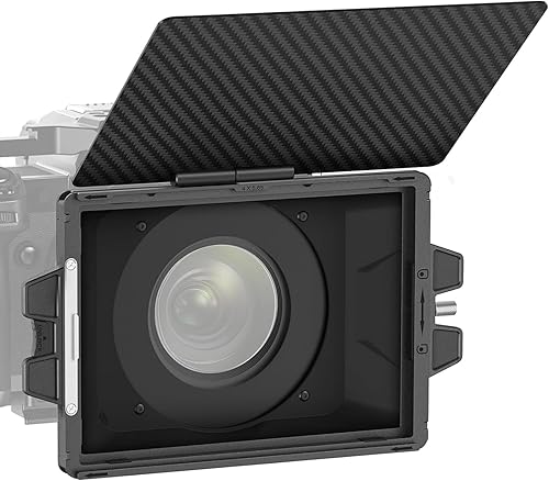 NEEWER Mini caja mate con una bandeja de filtro de 4 x 5.65 pulgadas, bandera de fibra de carbono, 4 adaptadores de anillo de lente circular