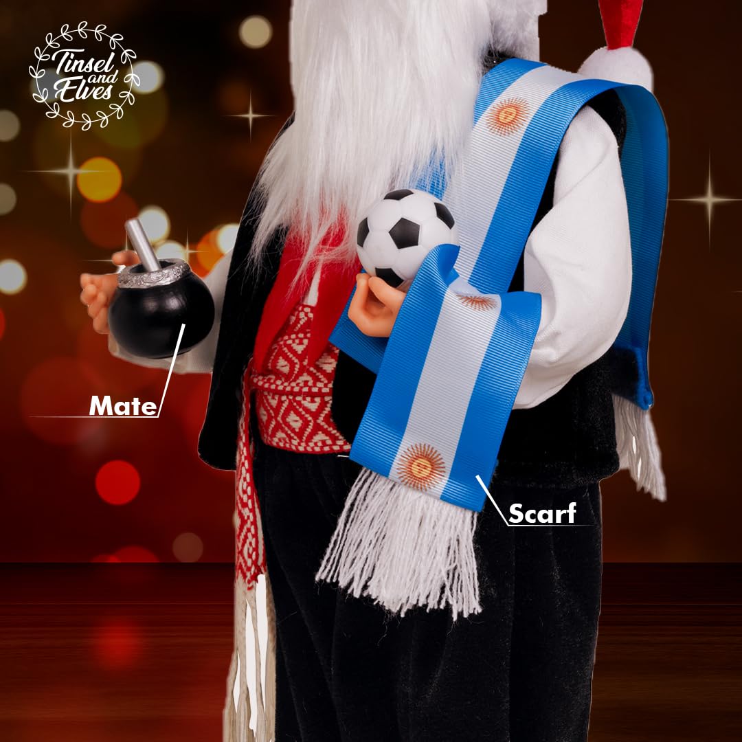 Amazon.com: Christmas Decor Argentinian Santa Claus Figurine 18