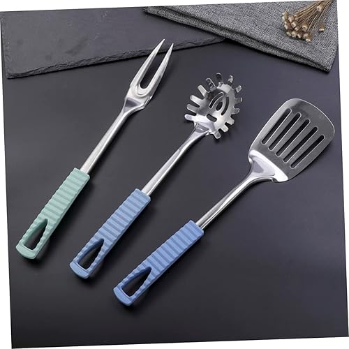 Miniatura 8 de KJHBV Mango de vacío Cuchara Utensilios de cocina Utensilios de cocina Mashing Patata Smasher Cuchara de cocina Utensilios de cocina Acero