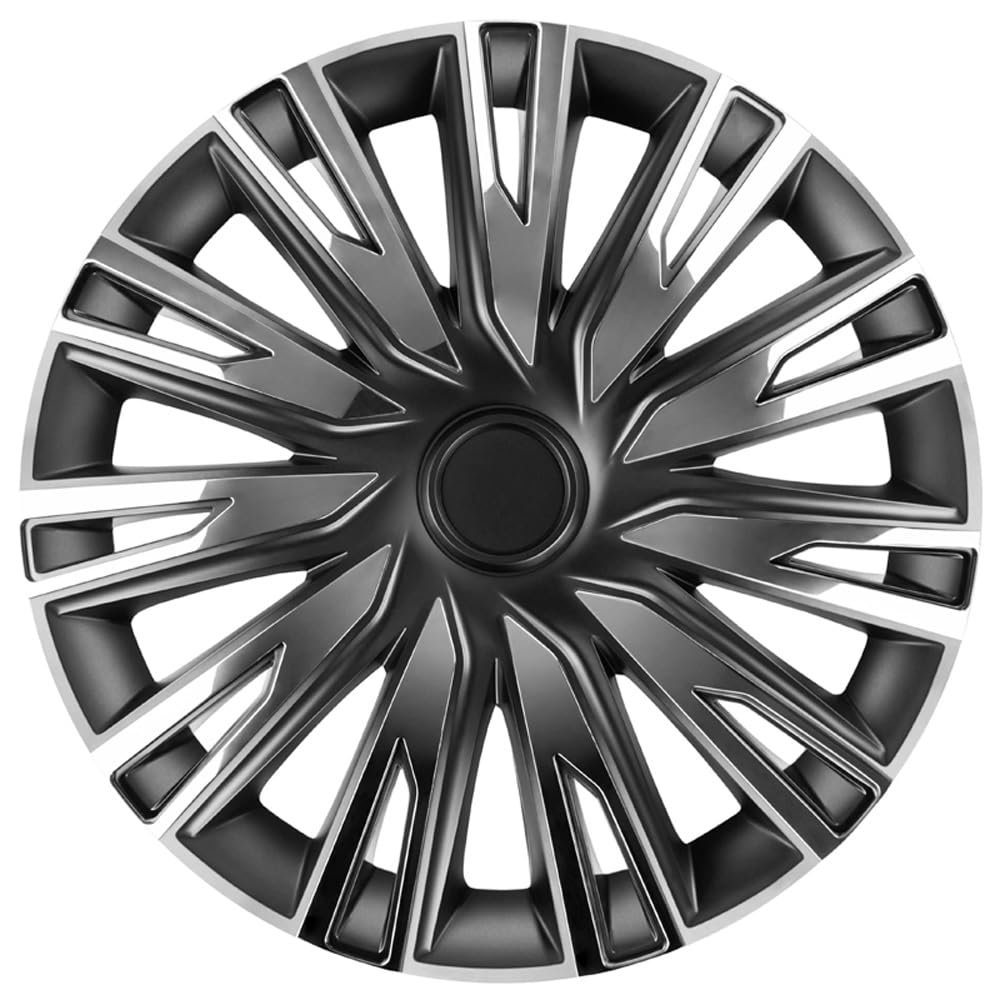 AutoStyle Set di 4 Copricerchi Copra 15 Pollici Cromo/Nero