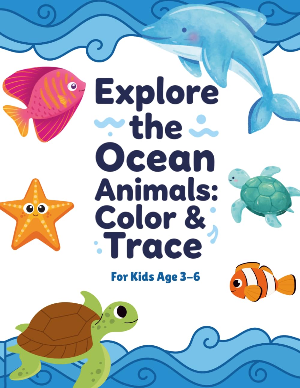 Explore The Ocean Animals: Color & Trace