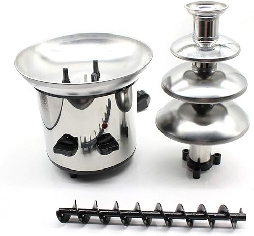 Miniatura 4 de Fuente eléctrica de fondue de chocolate de 4 niveles de 110 V y 170 W de 4 niveles para chocolate derretido, dulces, mantequilla, queso, caramelo,