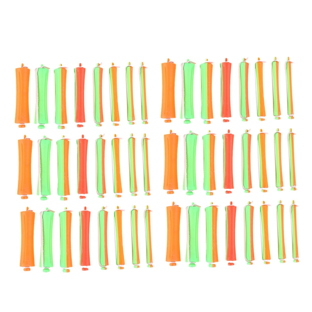 Healeved 16 Satz 160stücke Hohl Lockenwickler mit Gummibändern für Kalte Wellen Zweifarbige Haarroller für Damen Styling Tools für Zuhause Zufällige Farbe