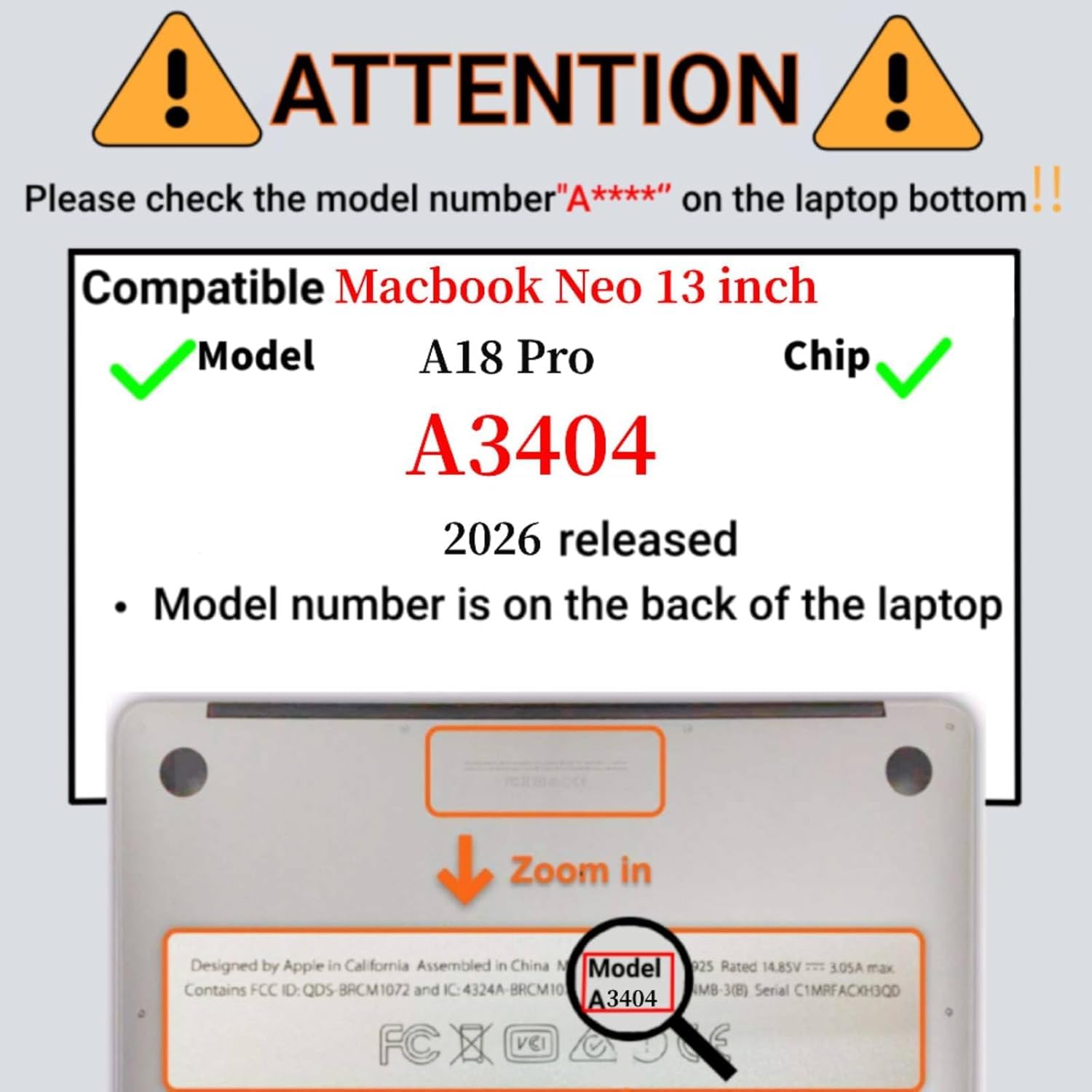 Laptop-Hülle Kompatibel für MacBook Neo 13 Zoll Modell 2026 (A3404) mit A18 Pro-Chip, Kunststoff Schutzhülle Hartschale & Laptop Tasche &Tastaturdeckel, Mandelblüte