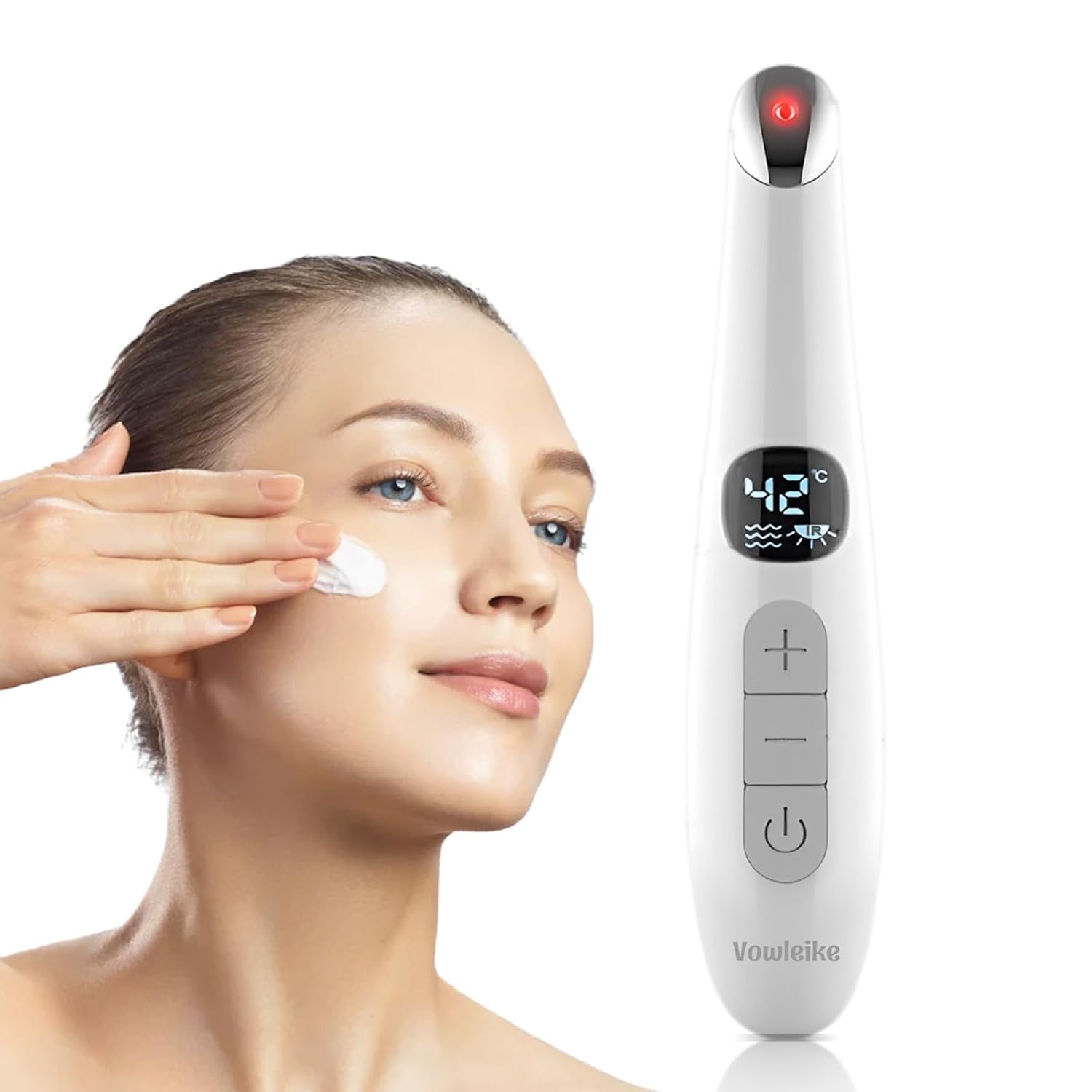 Eye Lift Wand 3 in 1 Vibrating Red Light LCD Display