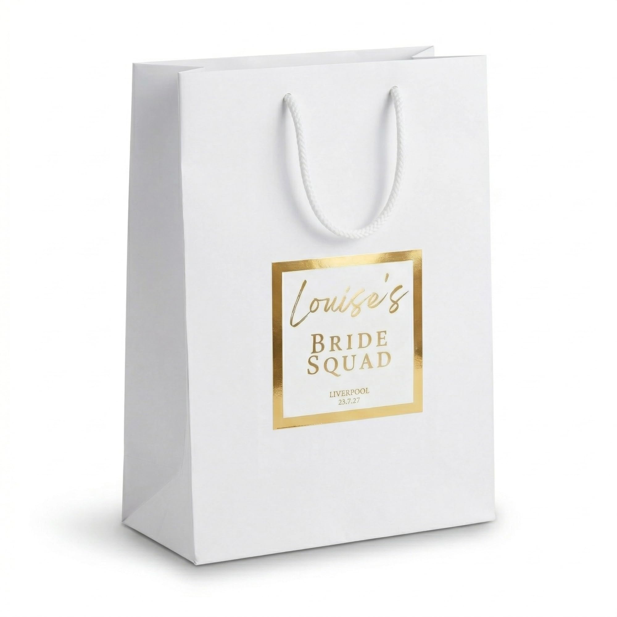 COOKIES AND KOALAS White Med Tall Hen Party Bag Sticker 25x35x10cm