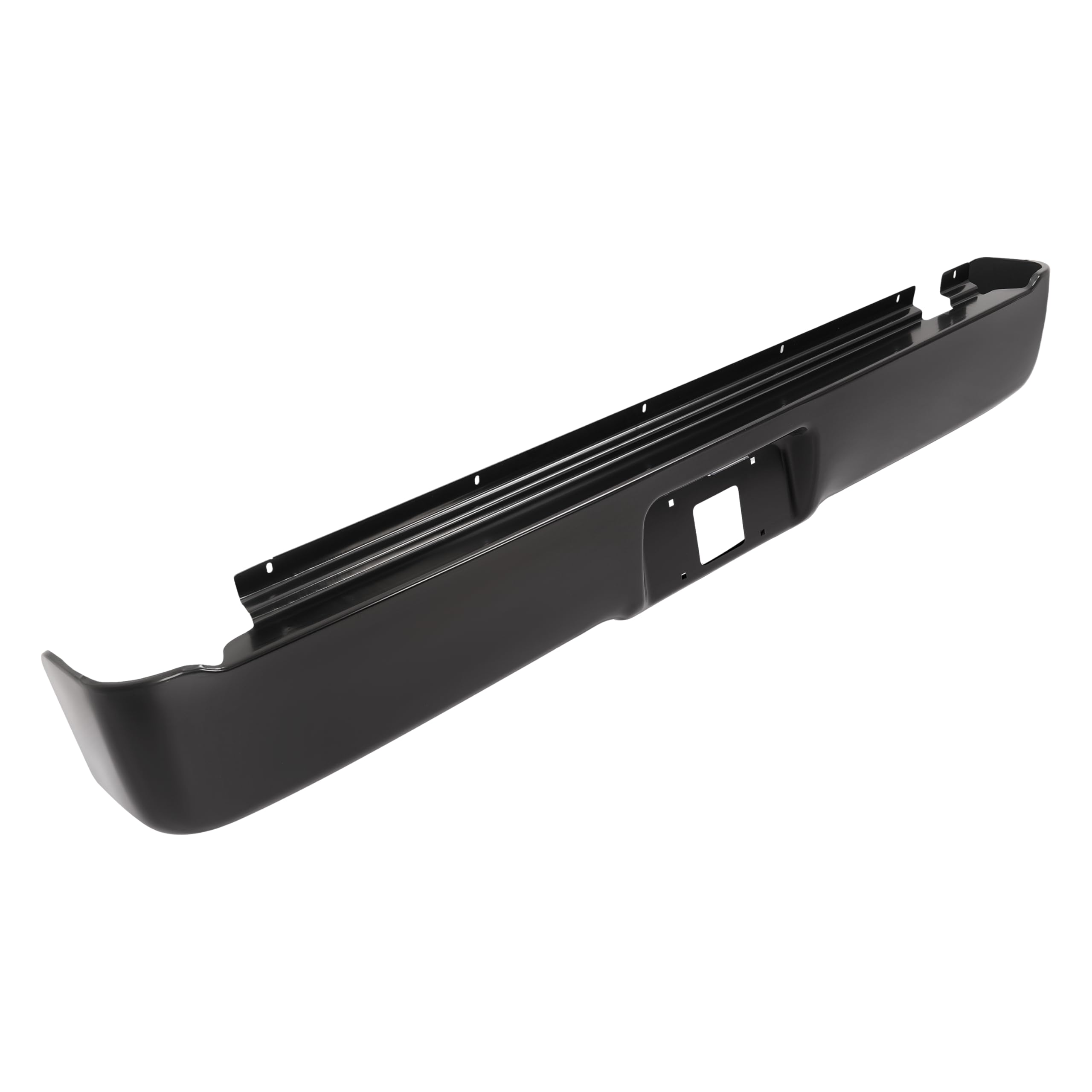 KUAFU Rear Roll Pan Compatible with 2004-2014 Ford F150 F-150 Fleetside/Styleside - Standard Bed Models Rear Bumper Rollpan w/License Light LED Electrophoresis Steel