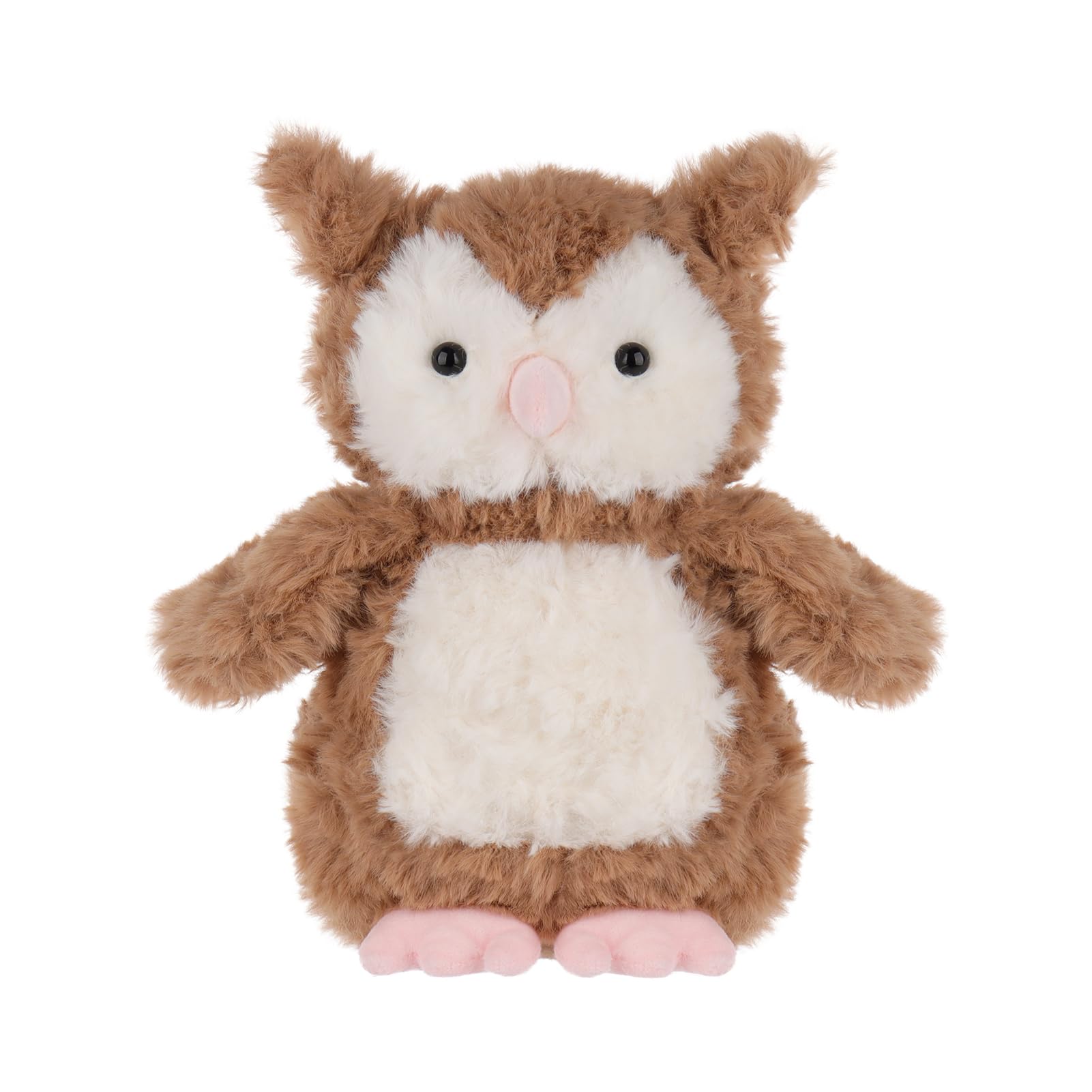 Apricot LambFlower Owl Plush Stuffed Animals for Kids, Soft Cute Plush Toys for Baby Girl and Boy, Fluffy Flower Owl Brown 9.5 Inches (Dark Brown)