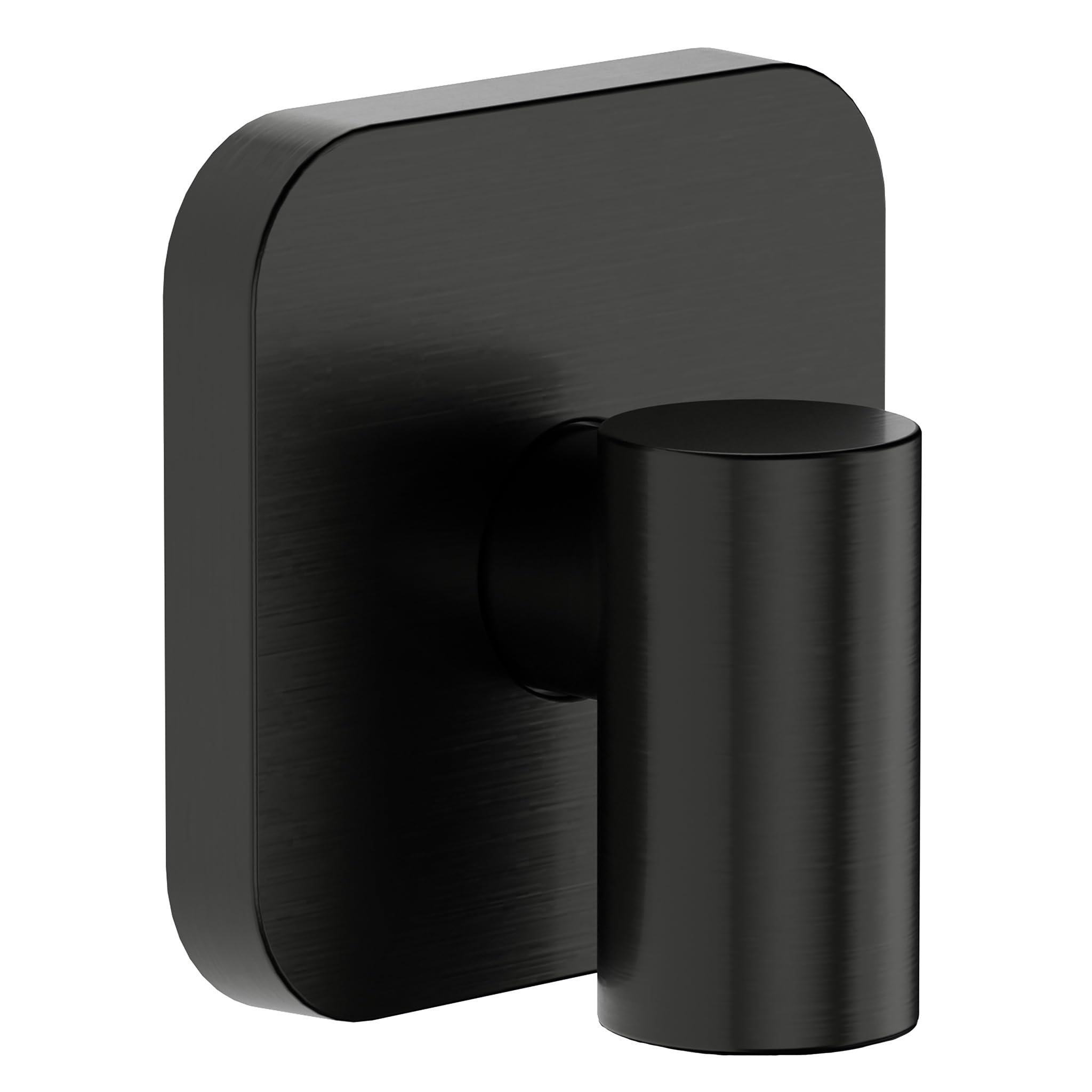 hansgrohe FixFit Fine Q – przyłącze węża prysznicowego, uniwersalne przyłącze ścienne z zaworem zwrotnym, łuk przyłączeniowy do ściany, szczotkowany czarny chrom, 28884340