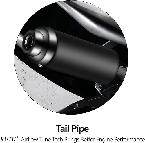 Miniatura 4 de Tubo de escape de silenciador de 2 tiempos con cámara de expansión, diseño en ángulo con junta de tubo, compatible con bicicletas de bolsillo CAG