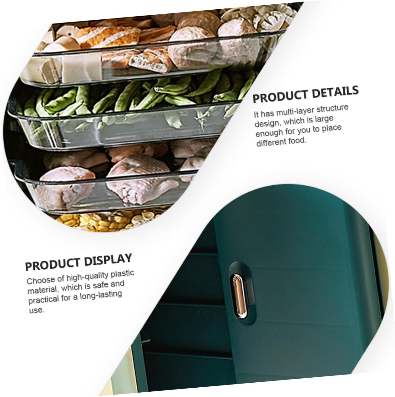 Multi-layer Food Preparation Rack Collapsible Kitchen Storage Shelf Hotpot Serving Tray Utensil Holder Space-saving Dish Organizer for Home Cooking