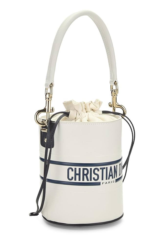 Amazon.com: Dior, Pre-Loved White Calfskin Vibe Bucket Bag