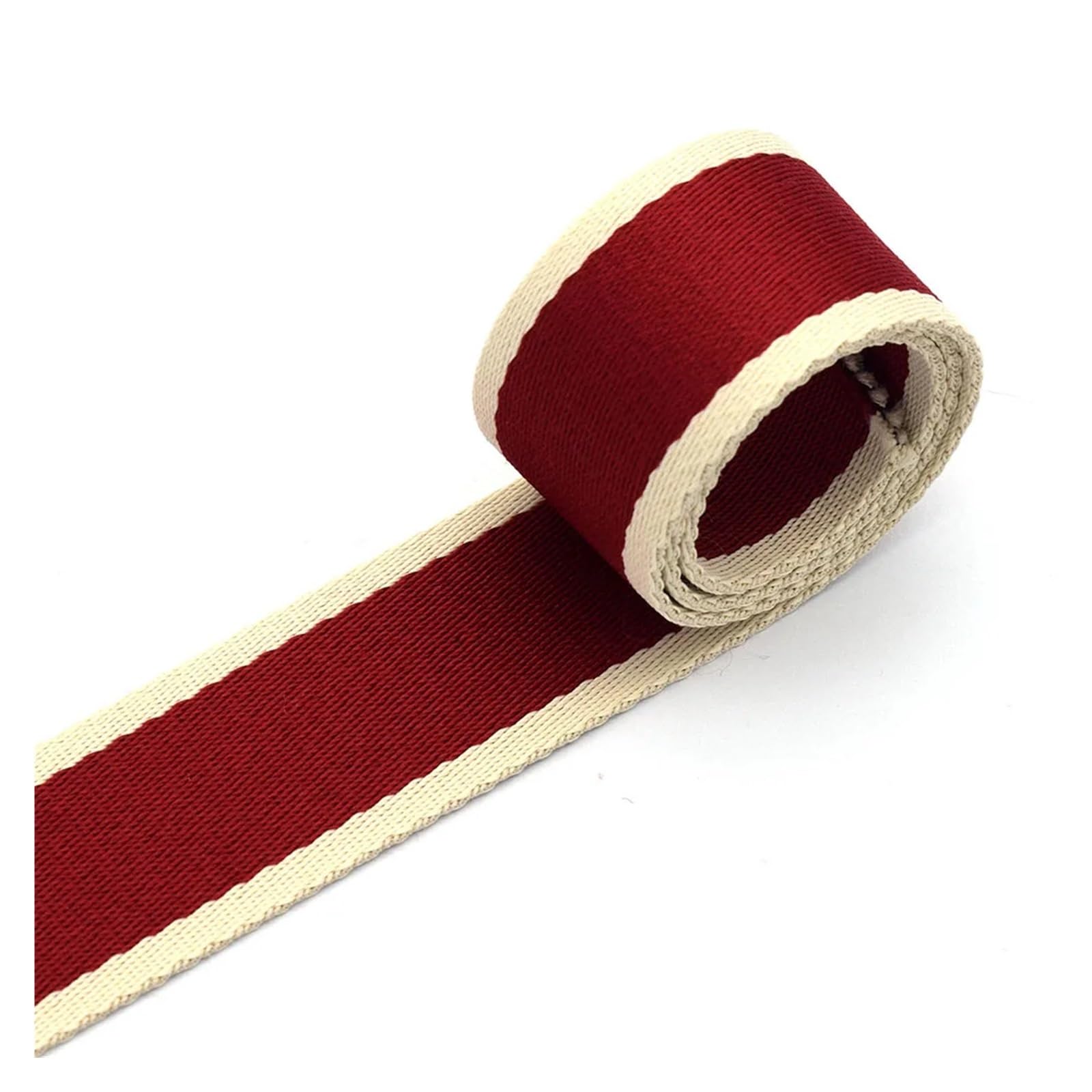 2yard/Set Red Bordered Ribbons Canvas Knit Tape Ribbon Fabric Webbing Pet Collar Sewing