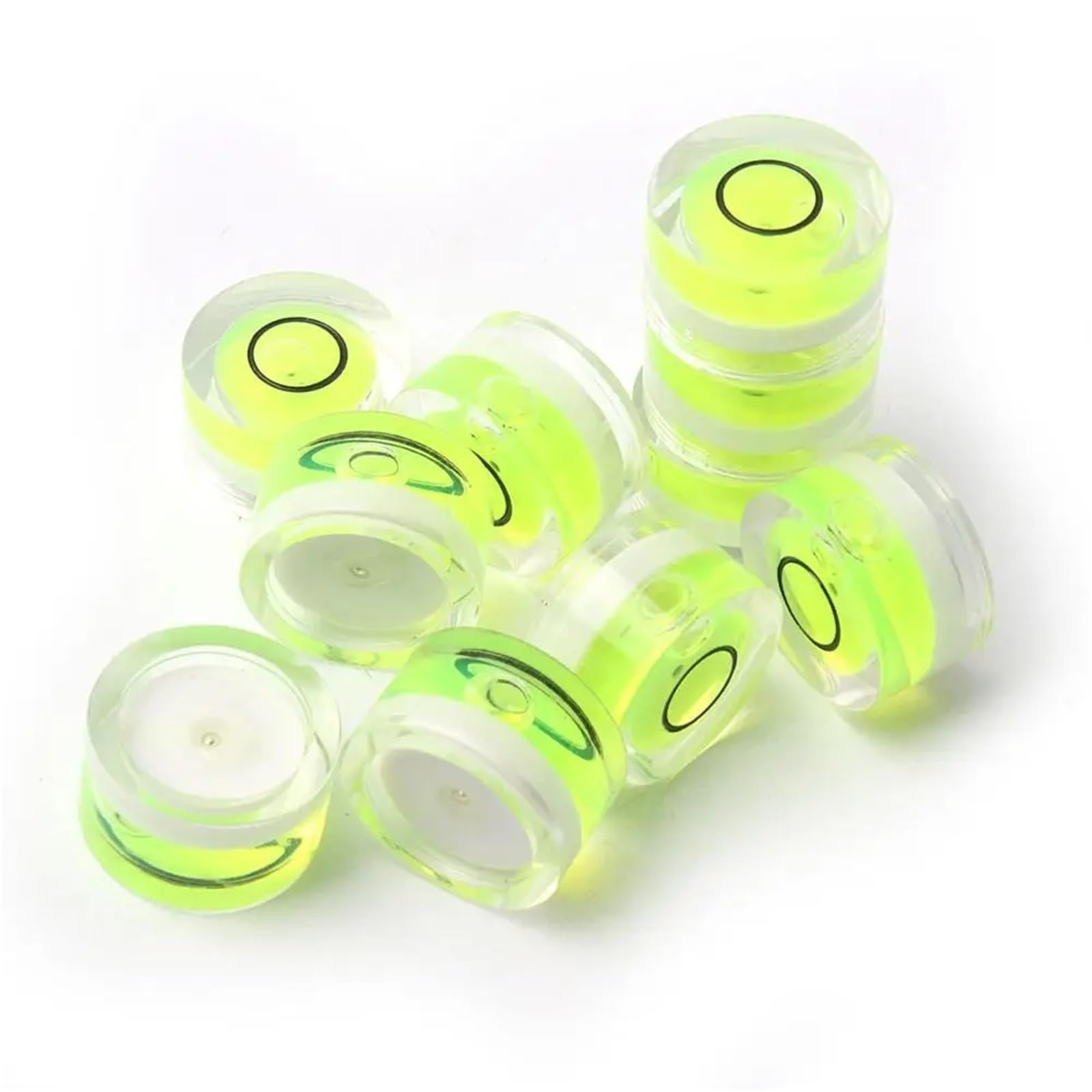10 Uds. Nivel de burbuja redondo de 14x8mm Mini nivel de burbuja instrumento de medición de nivel de diana herramientas círculo de nivel de burbuja de disco adhesivo | 10Pcs 14x8mm Round Bubble Level Mini Spirit Level Bullseye Level Measurement Instrument