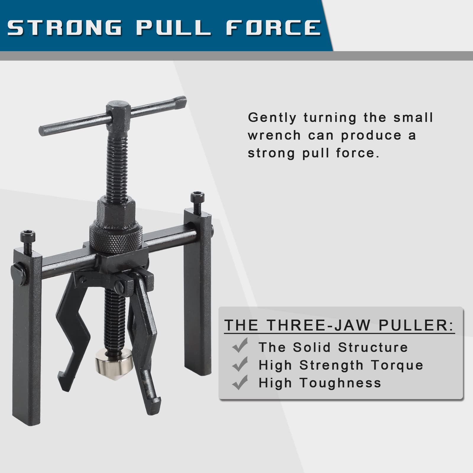 DASBET 3 Jaw Pilot Bearing Puller, Heavy Duty Pullers Set Bushing Gear
