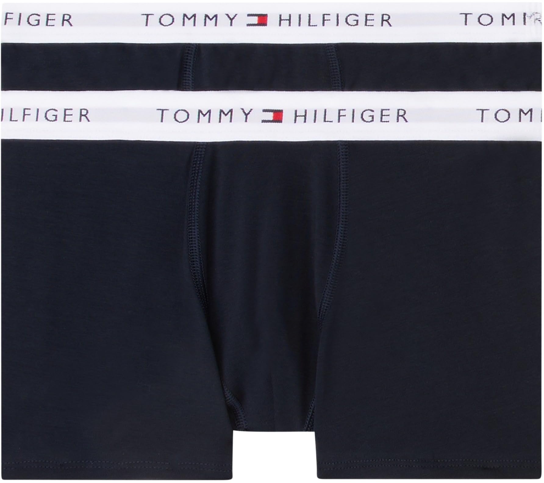 Tommy Hilfiger Boys Blue (Desert Sky/Desert Sky) ’ 2 Pack Trunks With Logo Waistband, 14-16 Years