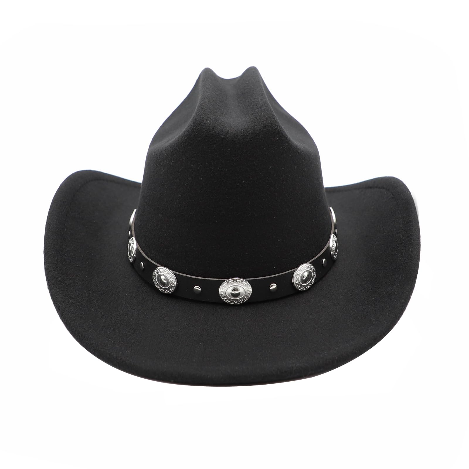 Cowboyhut Schwarz Herren Cowgirl Kostüm Damen mit Band Werternhut Cowboyhut Fasching