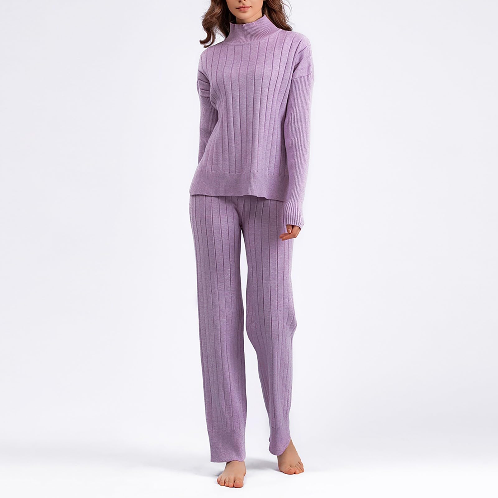 Schlafanzug Lang Damen Pyjama Set Langarm Hausanzug Langarm-Nachtwäsche Pijama-Pyjama-Anzug Damen Schlafanzug Set Hausanzug Lingerie Nachtwäsche Tops und Kurz Hose Nachtwäsche Sexy Negligee