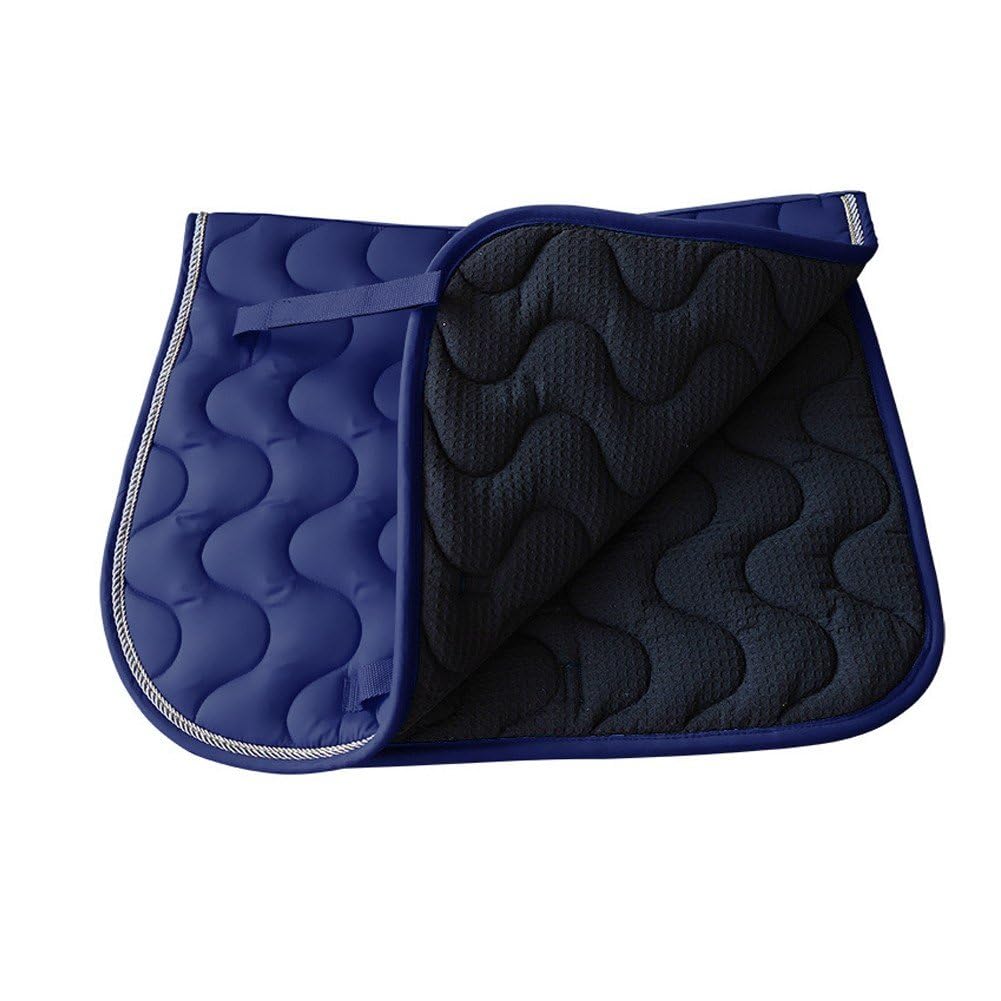 Manta Acolchada De Uso General para Silla De Montar De Entrenamiento De Equitación, con Ribete De Cuerda Y Amortiguación para Lomo del Caballo.